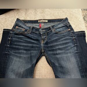 BKE. Sabrina boot. dark fade wash. Size 27.